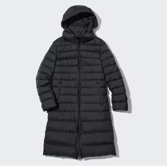 Uniqlo Jackets & Blazers - Long Hooded Puffer Coat - Black